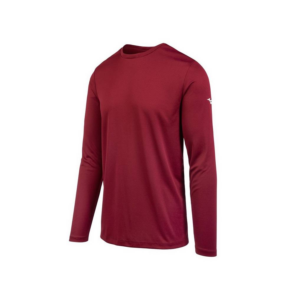 Mizuno Men's Long Sleeve T-Shirts Red (530063-CFU)